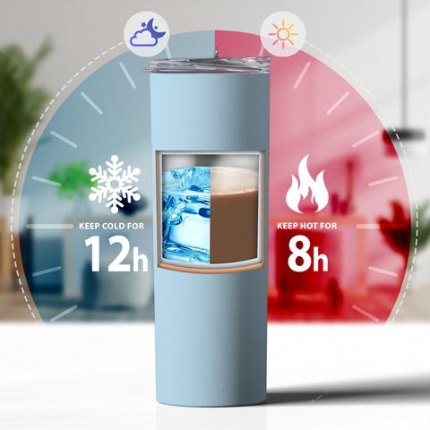 Blue, Teal, Pink, Tiffany - 20 oz Tumblers with Straws and Lids