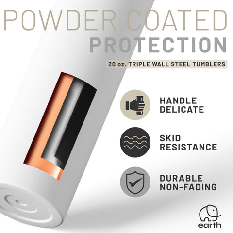 Black, Teal, Pink, White - 20 oz Tumblers with Straws and Lids