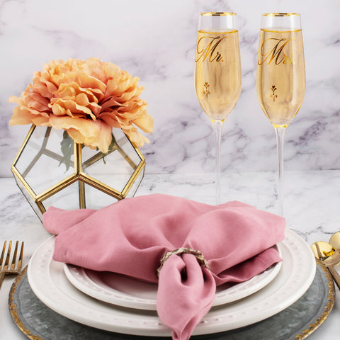 Mr. and Mrs. Champagne Flutes